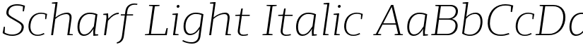Scharf Light Italic font