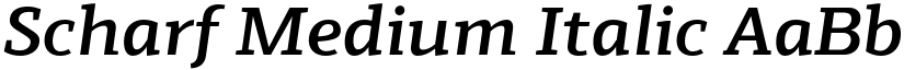 Scharf Medium Italic font