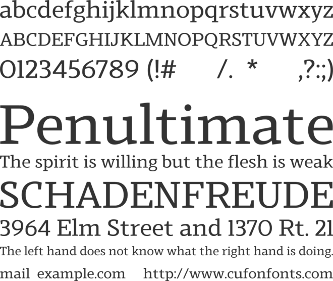 Scharf font preview