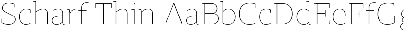 Scharf Thin font