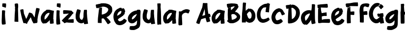i Iwaizu Regular font