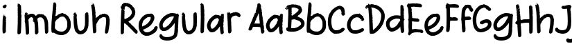 i Imbuh Regular font