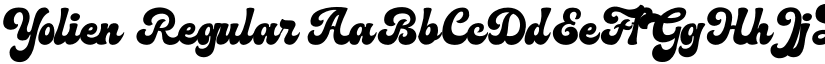 Yolien Regular font