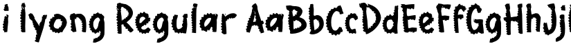 i Iyong Regular font