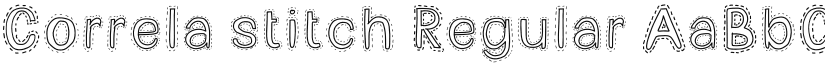 Correla stitch Regular font
