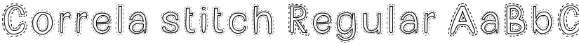Correla stitch Regular font