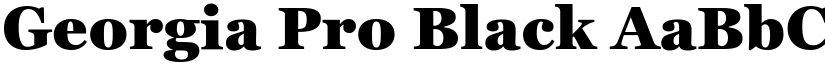 Georgia Pro Black font