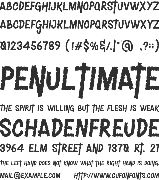 Gionstone font preview