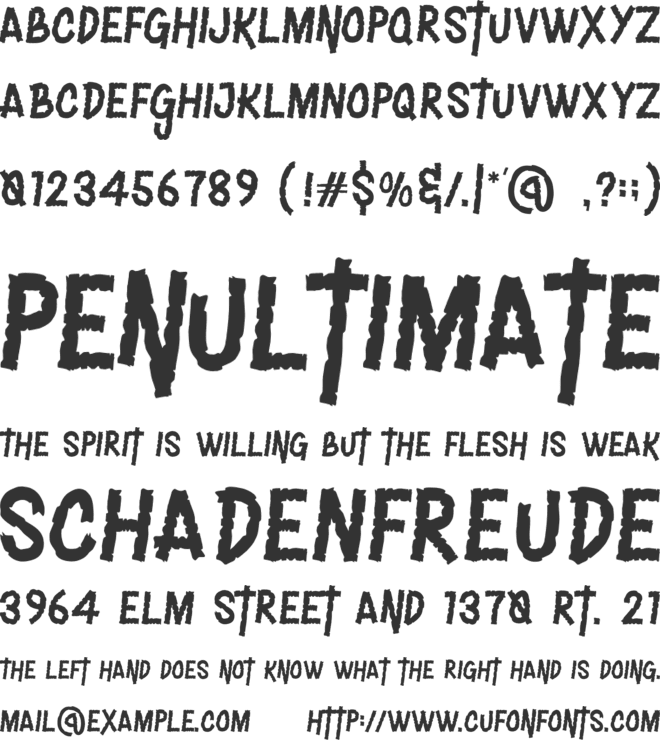 Gionstone font preview