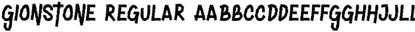 Gionstone Regular font