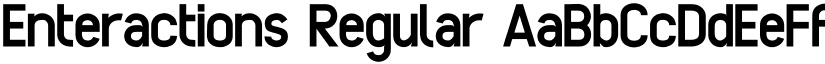 Enteractions Regular font