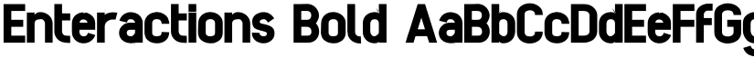 Enteractions Bold font
