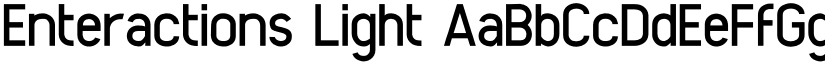 Enteractions Light font