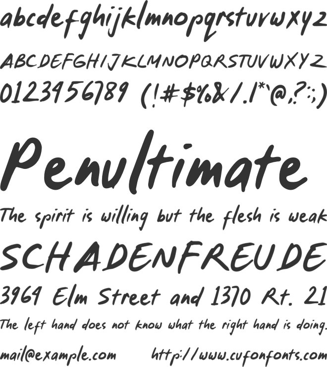Andolismen font preview