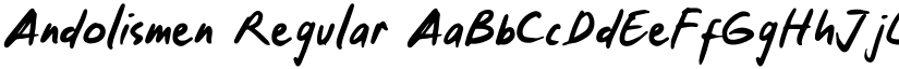 Andolismen Regular font