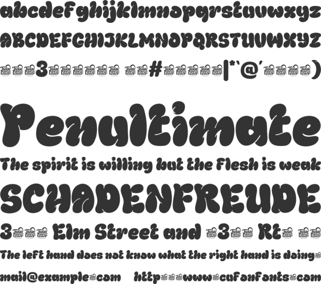 THUROF Trial font preview