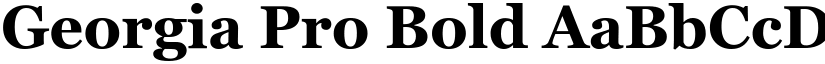 Georgia Pro Bold font