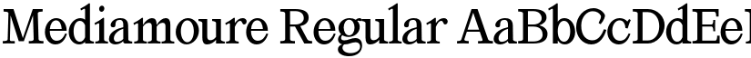 Mediamoure Regular font