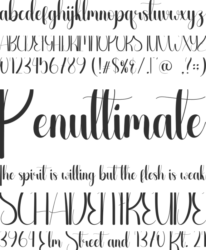 Watermark font preview