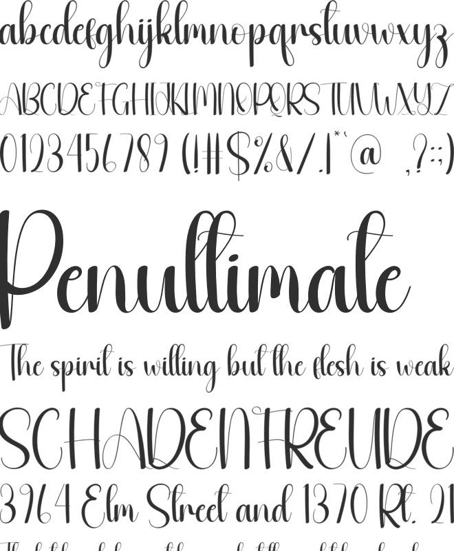 Outfill font preview