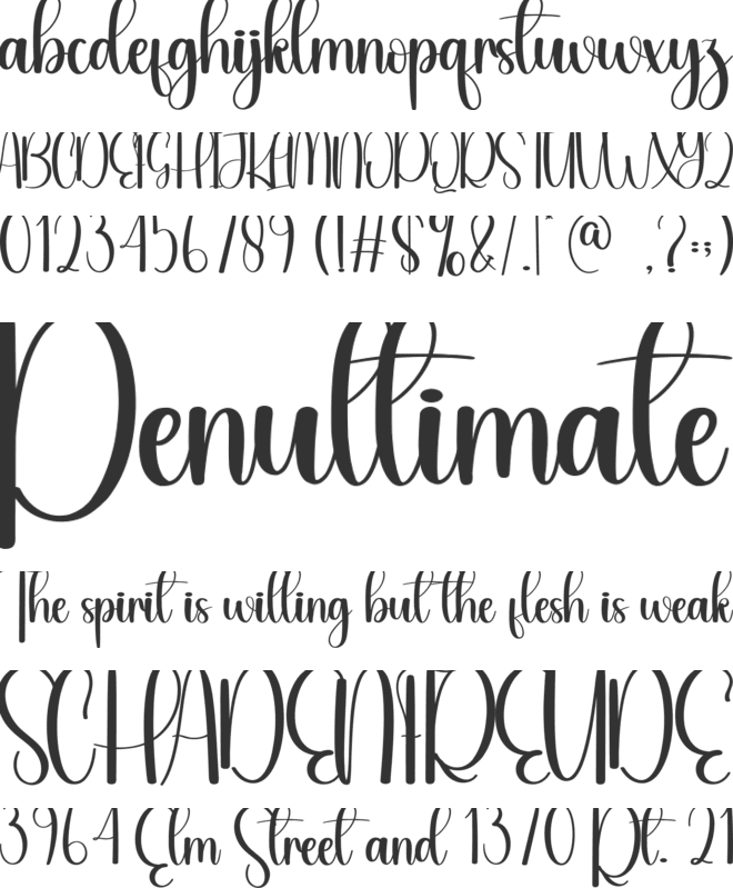 Carmine font preview