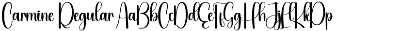 Carmine Regular font