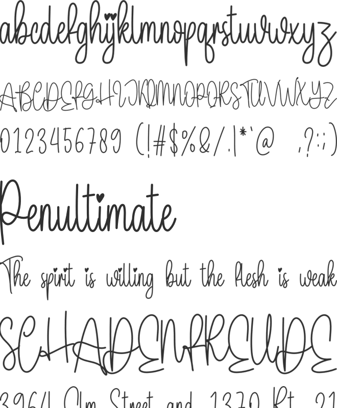 Wedding Is Comming font preview