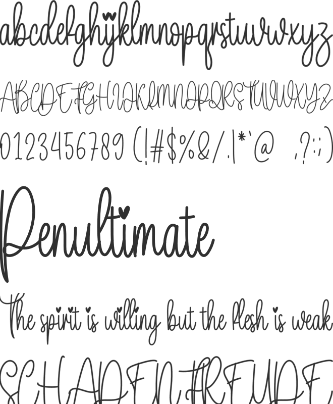 Honeymoon Vacation font preview