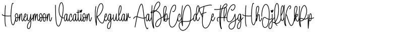 Honeymoon Vacation Regular font