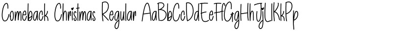 Comeback Christmas Regular font