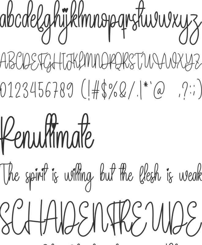 Baby Spring font preview