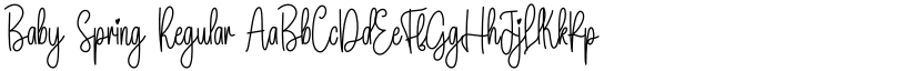Baby Spring Regular font