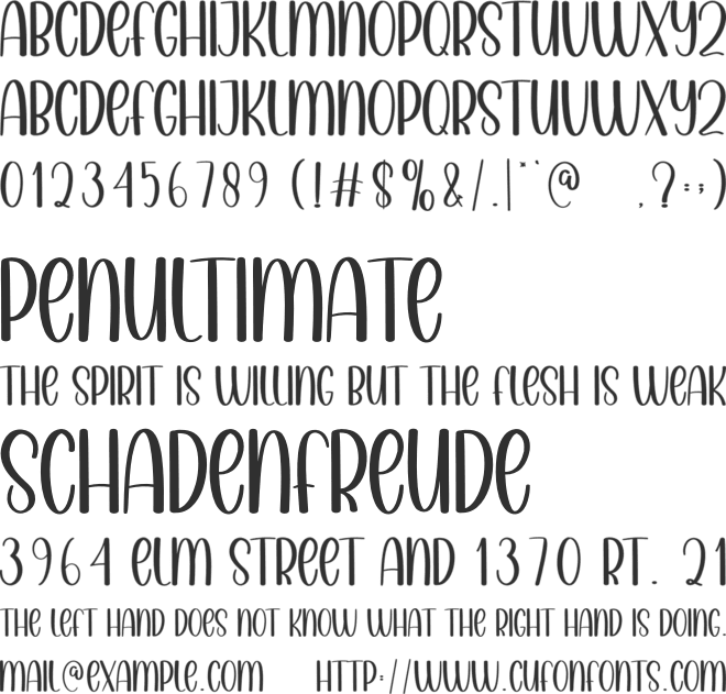 Easterday font preview