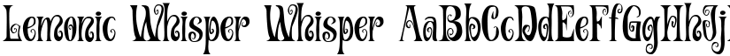 Lemonic Whisper Whisper font