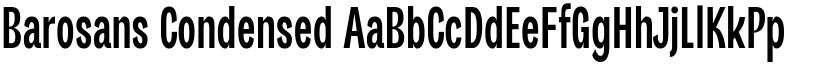 Barosans Condensed font