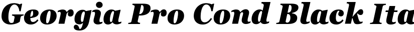 Georgia Pro Cond Black Italic font