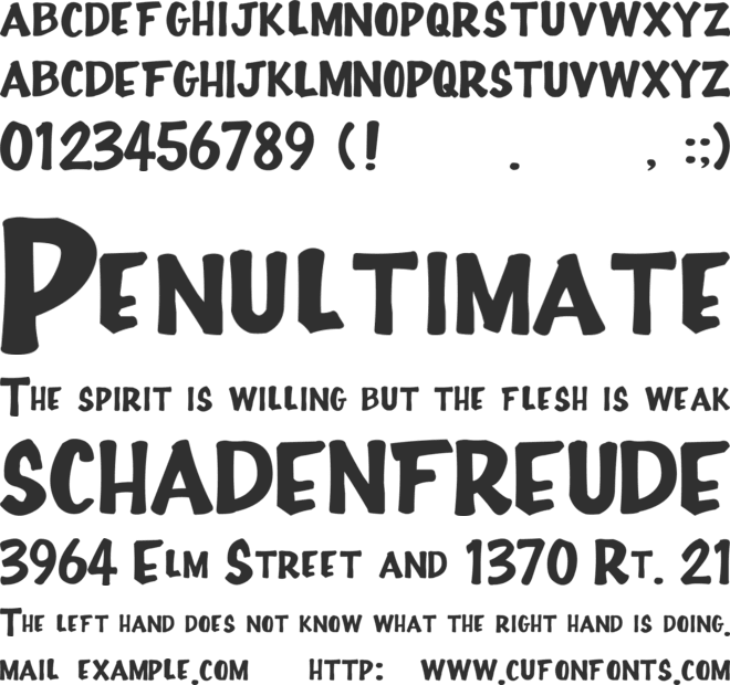 Full House font preview