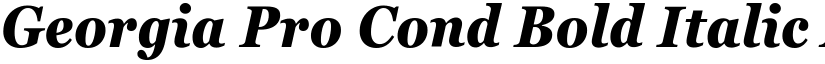 Georgia Pro Cond Bold Italic font