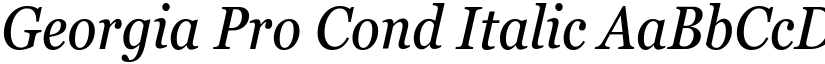 Georgia Pro Cond Italic font