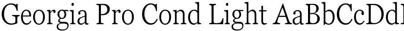Georgia Pro Cond Light font