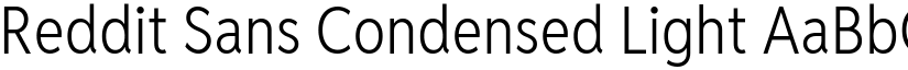 Reddit Sans Condensed Light font