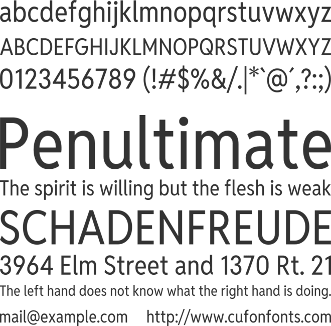 Reddit Sans Condensed font preview