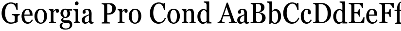Georgia Pro Cond font