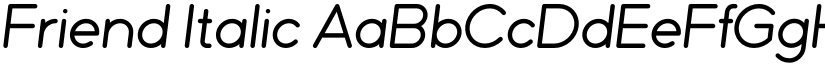 Friend Italic font