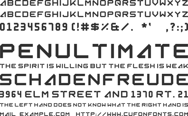 Hooskai Chamfered Square font preview