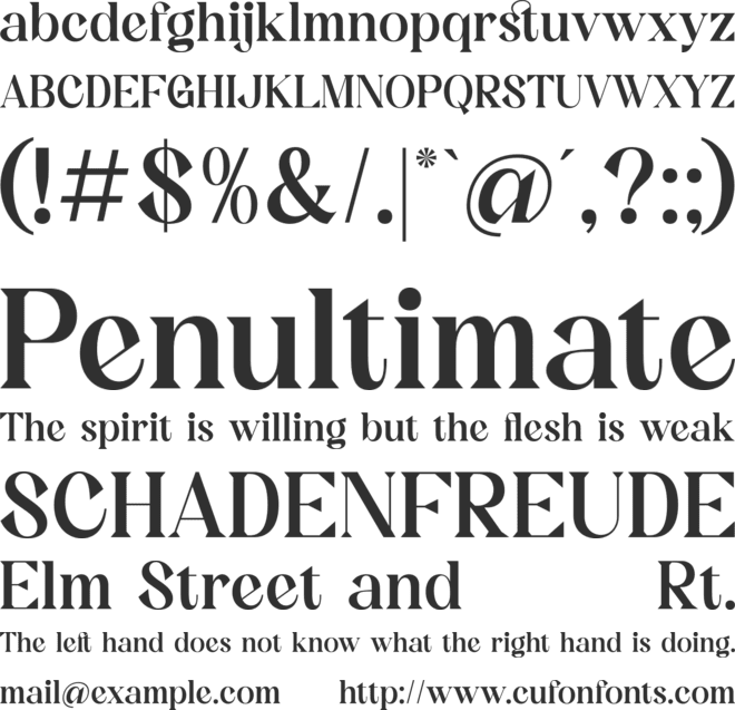 SYRINX font preview