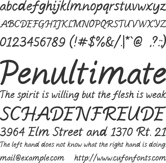 Monday Rain font preview