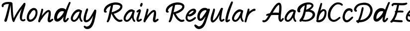Monday Rain Regular font