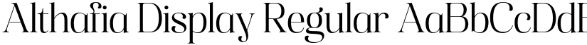 Althafia Display Regular font