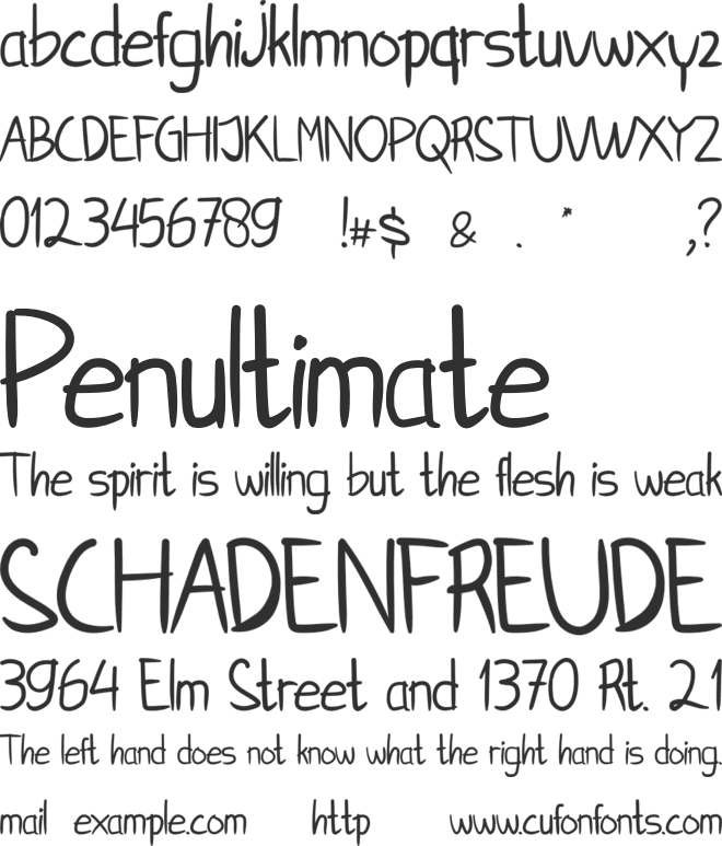 Sketch On font preview